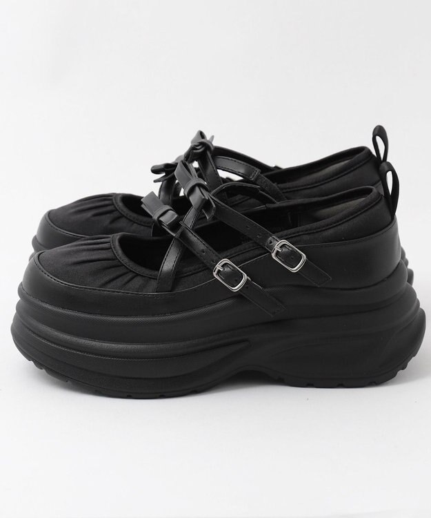 WEGO 2way厚底ストラップシューズ ブラック