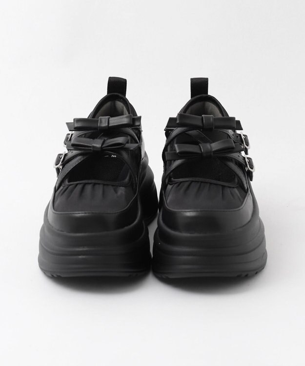 WEGO 2way厚底ストラップシューズ ブラック