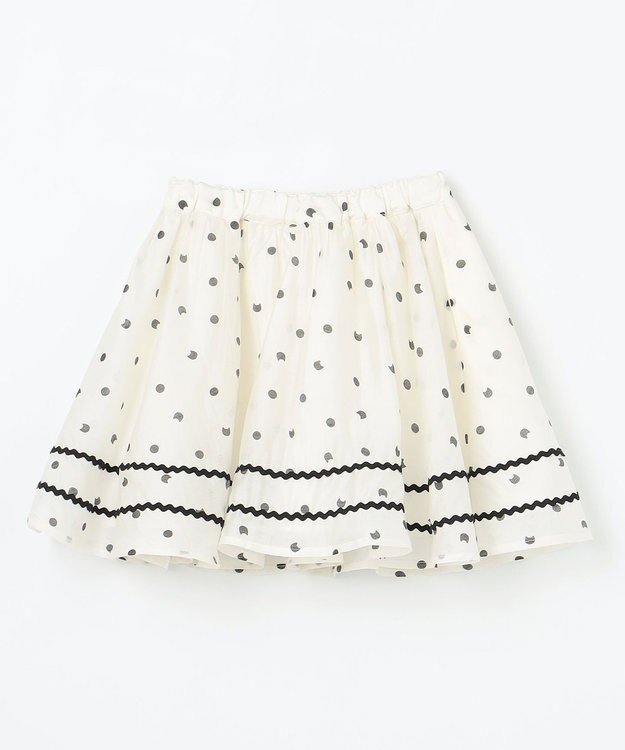 ANY KIDS ネコ×ドット スカート エクリュ