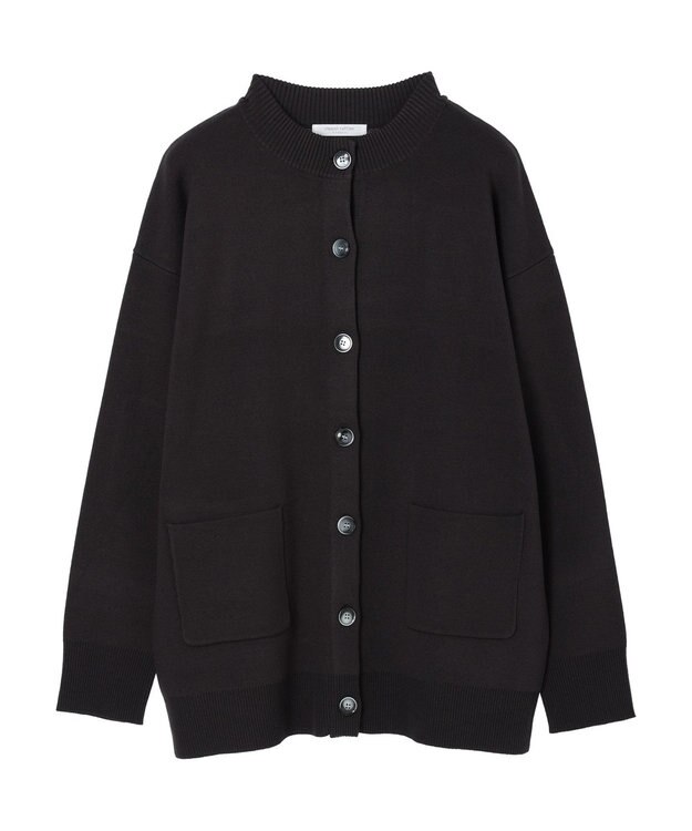 Green Parks ミドル丈モックネックカーディガン Dark Gray