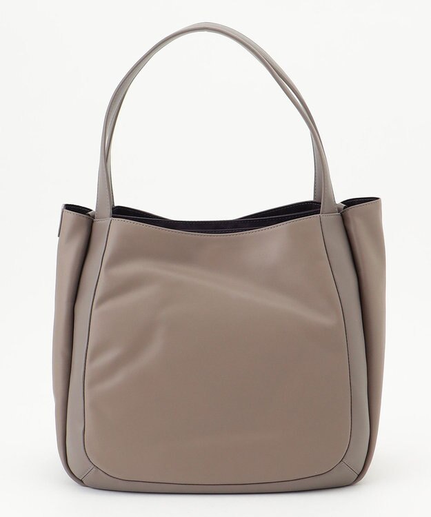 Y'SACCS カウレザー　3層構造すっきりトートバッグ グレージュ