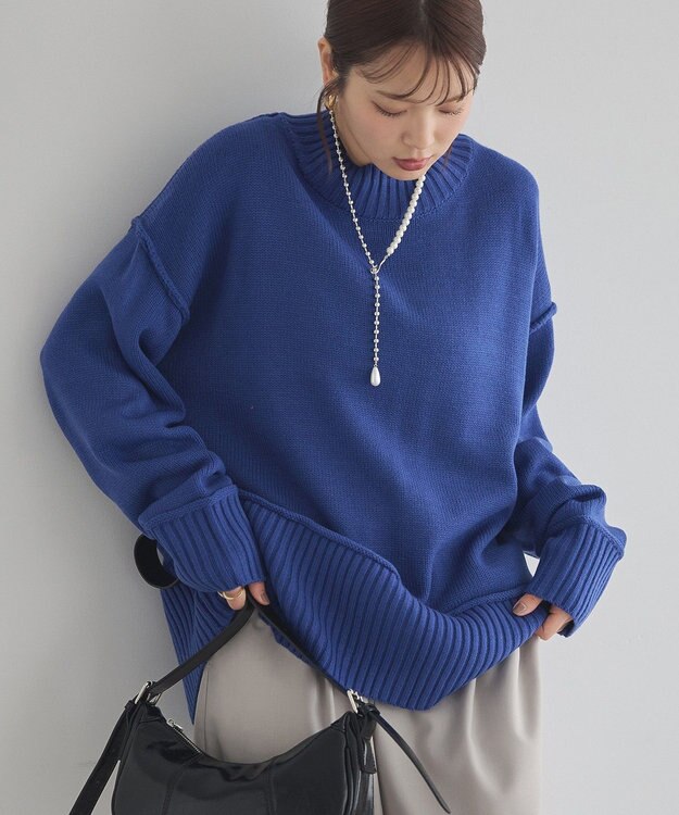 earth music&ecology パールフックボールチェーンネックレス Silver