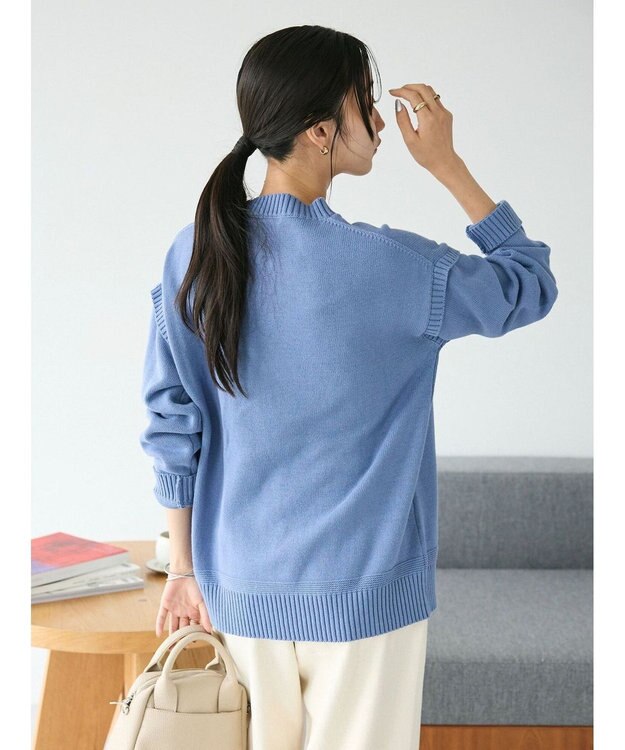CRAFT STANDARD BOUTIQUE ガンジーニットプルオーバー Blue
