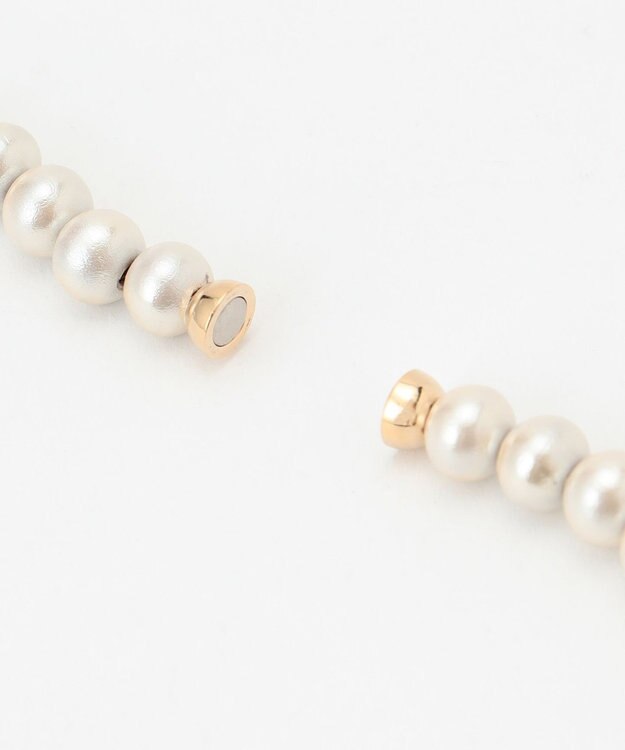 23区 ウッドパールネックレス ホワイト系