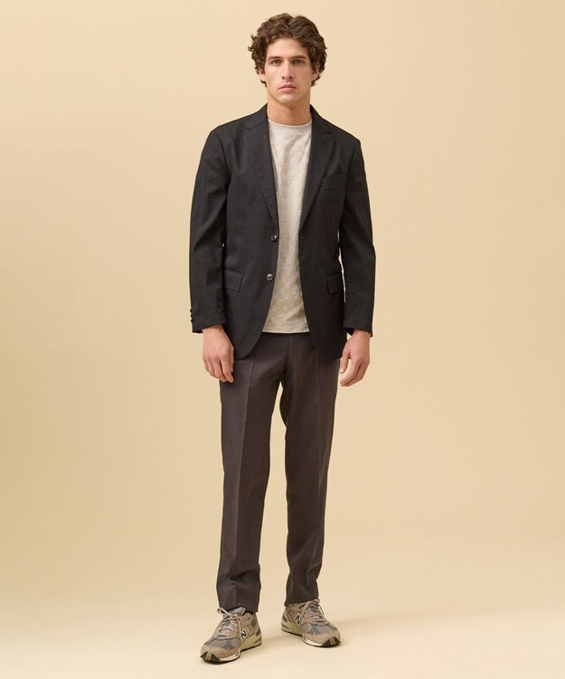 J.PRESS MEN 驚くほど軽くて伸びる【MECHANICAL】【超軽量 / 清涼感 / 洗える】ハイパワーストレッチジャケット ブラック系