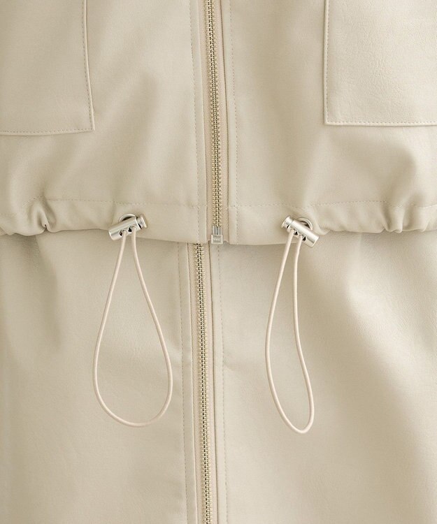 Green Parks ・ＥＬＥＮＣＡＲＥ　ＤＵＥフェイクレザーＺＩＰブルゾ Ivory