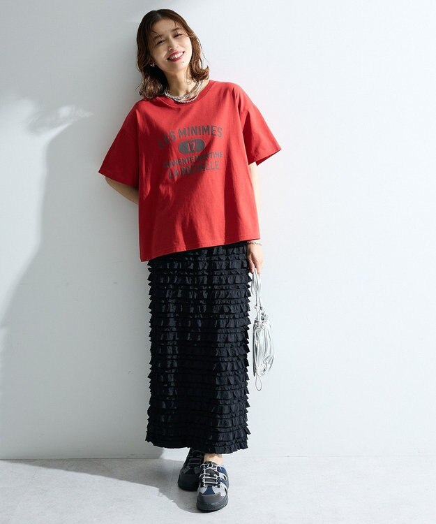 Green Parks 汗染み防止ボックスロゴＴシャツ Red