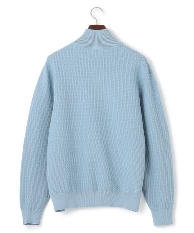 J.PRESS MEN ハイツイストリンクス  フルジップニットカーディガン サックスブルー系