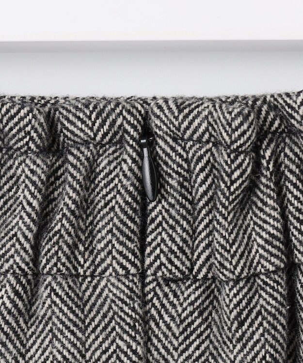 ANY SIS シアーコンビヘリンボーン スカート ブラック系
