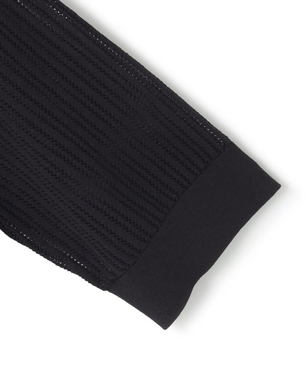 ICB L 【洗える】 レースニットトップス ブラック系