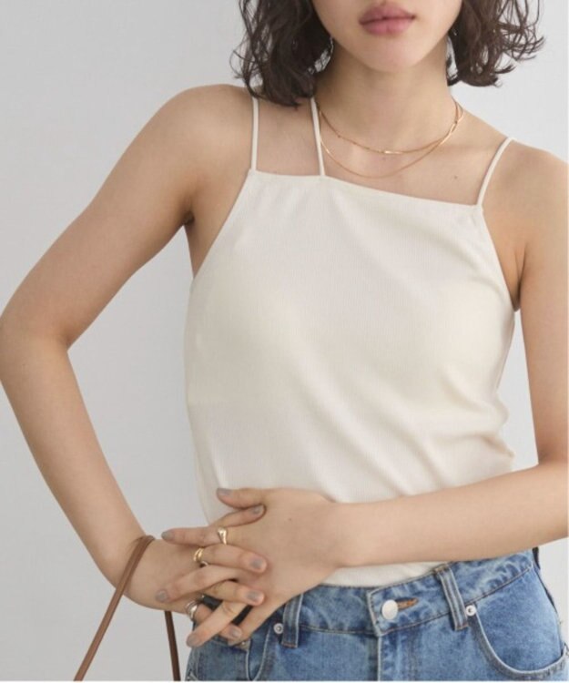 WEGO 【ANGIE VINTAGE/SMLサイズ展開】ストラップカップ付きベアキャミソール ナチュラル