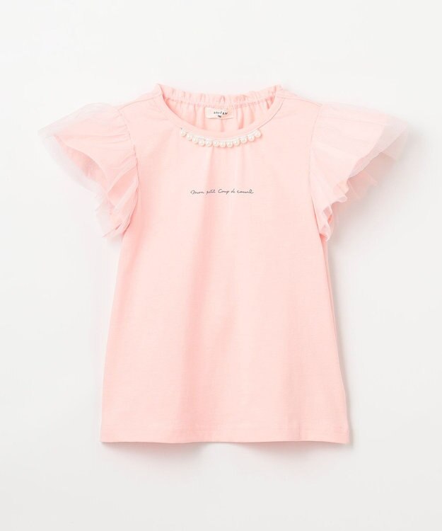 ANY KIDS ひんやりクール パールTシャツ ピンク