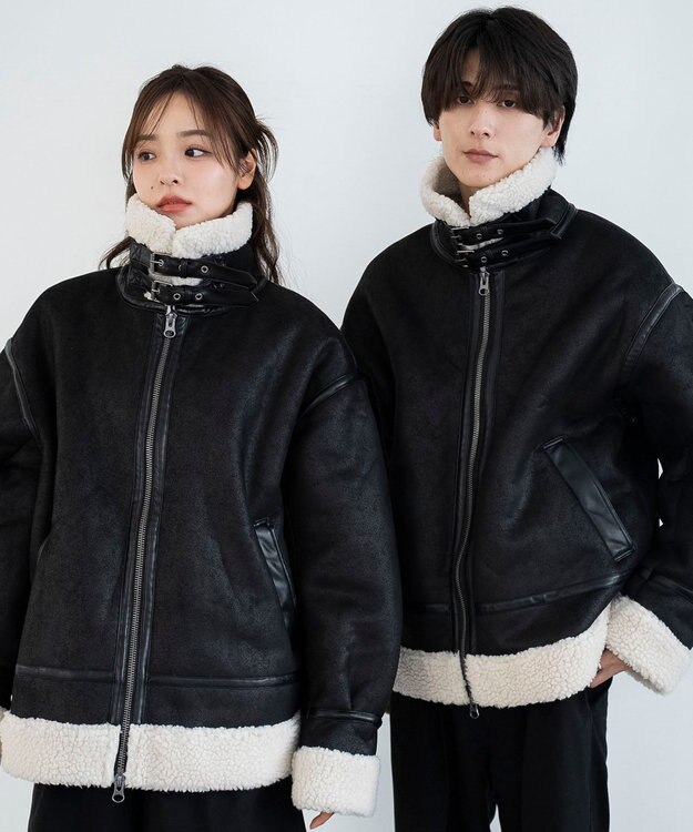 WEGO 【25年秋冬新作/ユニセックス着用ITEM/MLサイズ展開】B－3ジャケット ブラック