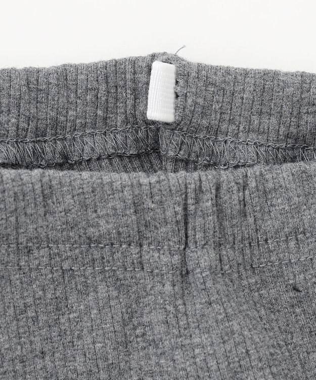 組曲 KIDS 【90-160㎝】【10分丈】テレコフリル レギンス グレー系