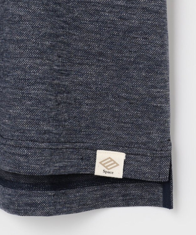 JOSEPH ABBOUD MOUNTAIN 【SPACE／UNISEX】リネンハニカム Tシャツ ダルブルー系