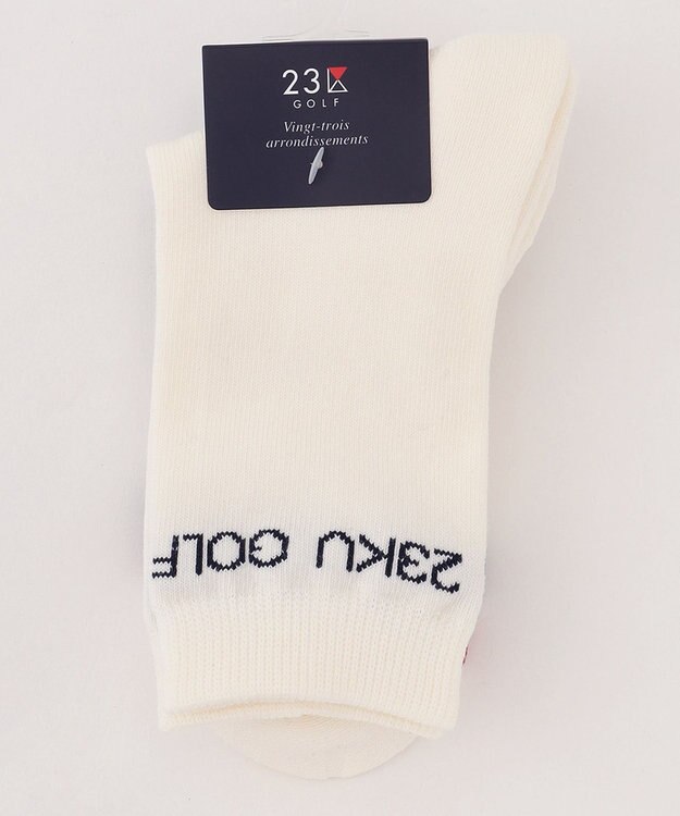 23区GOLF 【WOMEN】【日本製】ロゴレギュラー ソックス ホワイト系