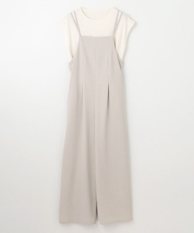 ANY 【2SET/洗濯機可】プルオーバー×キャミサロペットセット アイスグレー