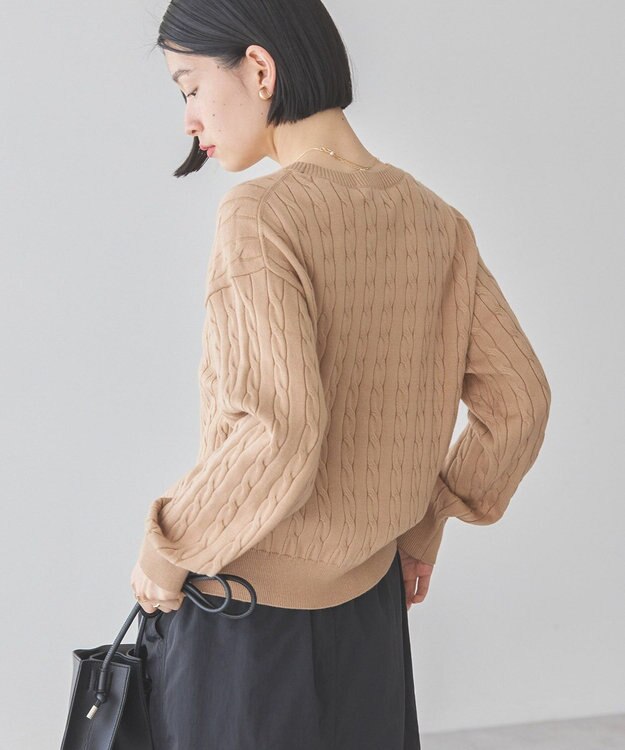 AMERICAN HOLIC バイパチケーブルニットプルオーバー Mocha