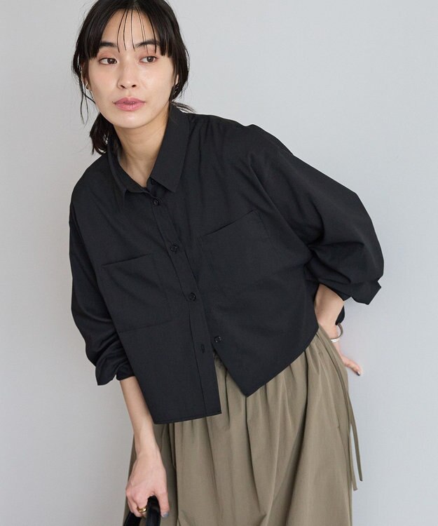 CRAFT STANDARD BOUTIQUE クロップドレングスシャツ Black