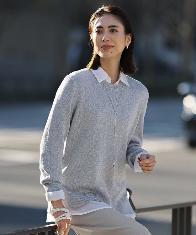 ICB チェーンラップネックレス シルバー系