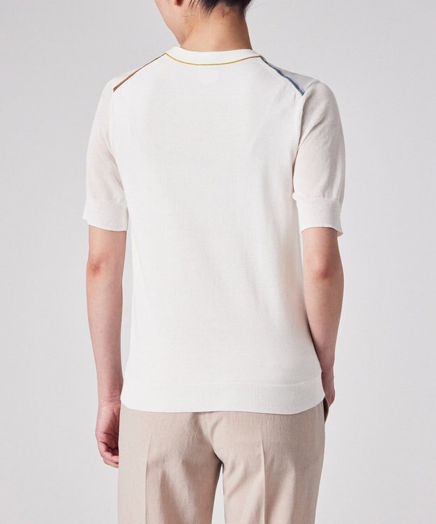 Paul Smith 【洗える】シアー コンビネーション ニット ホワイト