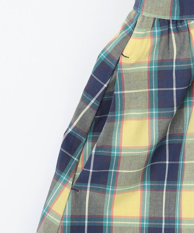 組曲 KIDS 【100㎝】チェック ワンピース イエロー系5