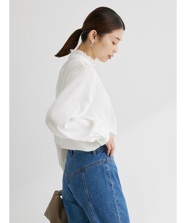 Green Parks ・ＥＬＥＮＣＡＲＥ　ＤＵＥ　ハシゴレースブラウス Off White