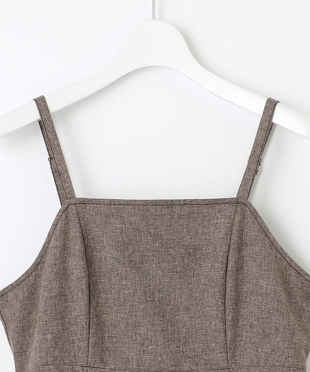 Feroux バッグリボン ジャンパースカート ダークブラウン系