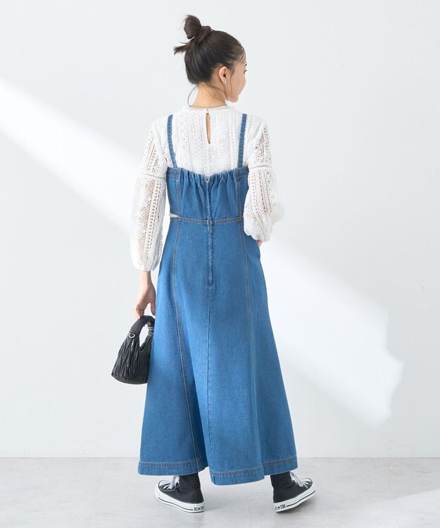 earth music&ecology サイドカットデニムキャミワンピース Indigo