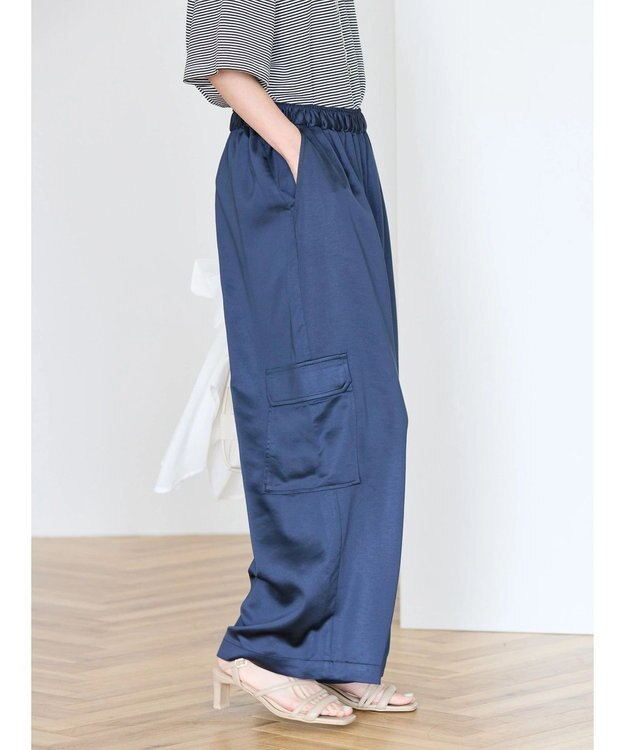 AMERICAN HOLIC サテンベイカーパンツ Navy