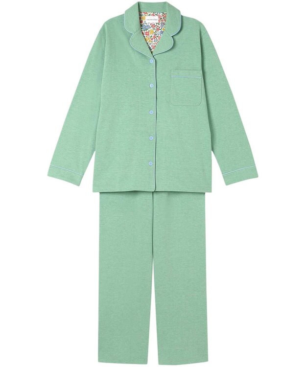 une nana cool 【綿混】天竺パジャマ MADE WITH LIBERTY FABRIC グリーン