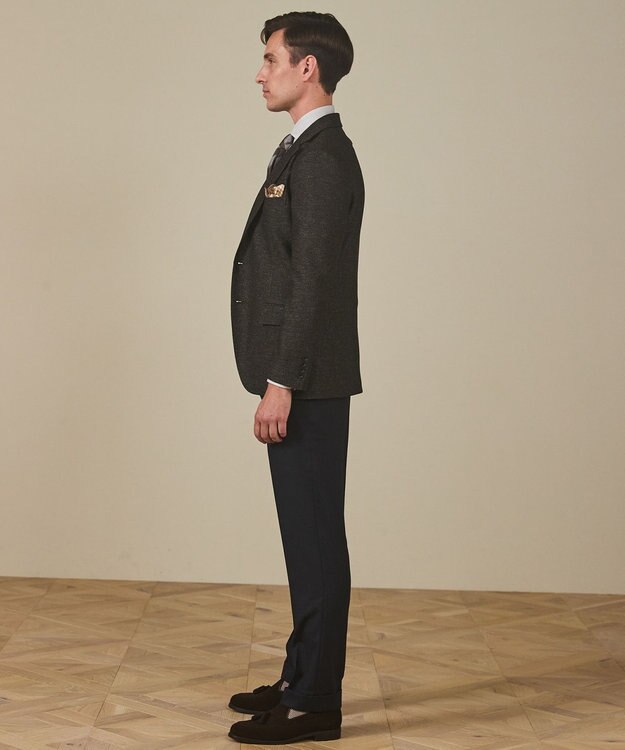 GOTAIRIKU カーディガンジャケット秋冬版【洗える/シワになりにくい/ストレッチ】リンクス BIZ ジャケット ダークブラウン系8