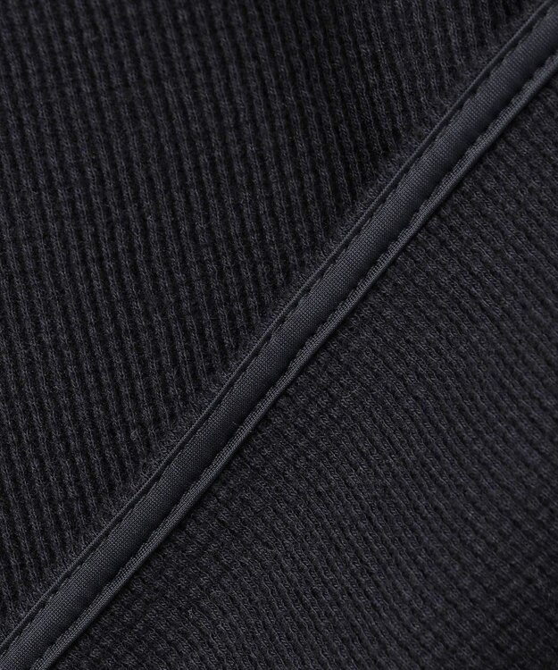 BEIGE， 【洗える】GLOBE / コットンリブ7分袖カットソー Black