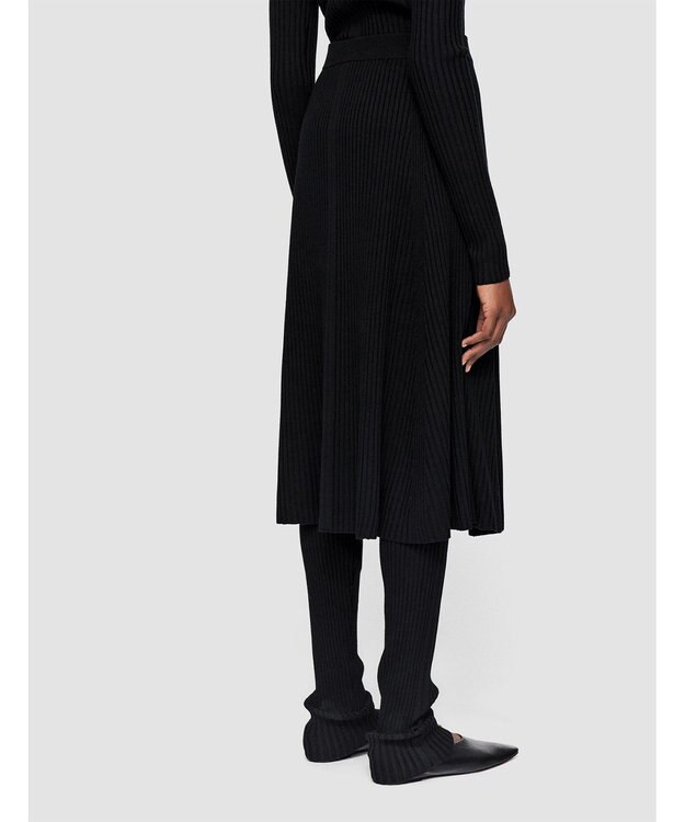 JOSEPH シルクブレンド　Aラインスカート Black