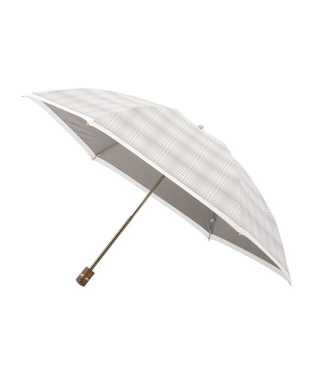 MOONBAT GRACY(グレイシー) 晴雨兼用日傘 折りたたみ傘 T/C Neo classic check オフホワイト