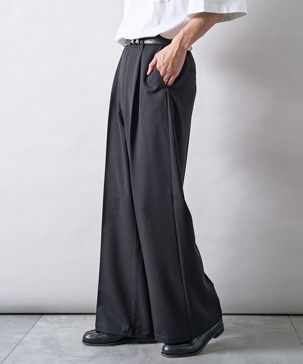 CRAFT STANDARD BOUTIQUE 半袖ダブルテーラードセットアップ Black