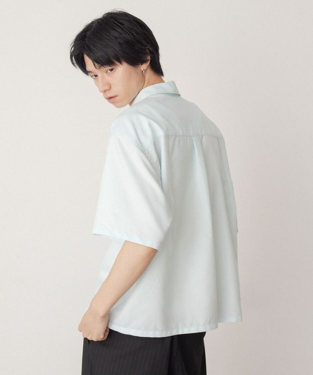 WEGO ダブルポケットボクシーシャツ（SS） サックス