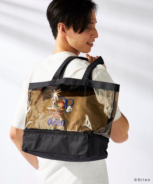 OP／FILA 【Ocean Pacific×ORION】2重底ビニールバッグ ブラック