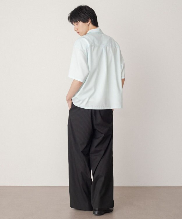 WEGO ダブルポケットボクシーシャツ（SS） サックス