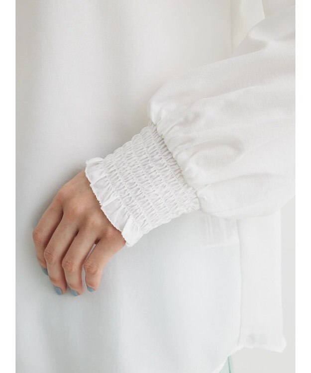 Green Parks ・ＥＬＥＮＣＡＲＥ　ＤＵＥ　シャーリングカラーブラウス Off White