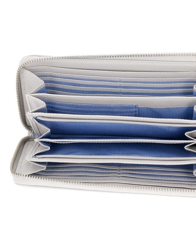 LANVIN en Bleu カリヨン ラウンド長財布 ライトグレー