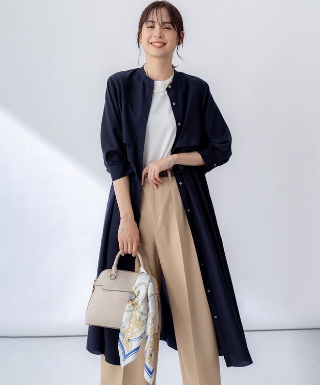 組曲 リヨセルシャーティング ワンピース ネイビー系