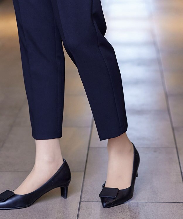 Tiaclasse L 【ダブルストレッチ・洗える】テーパードパンツ ネイビー