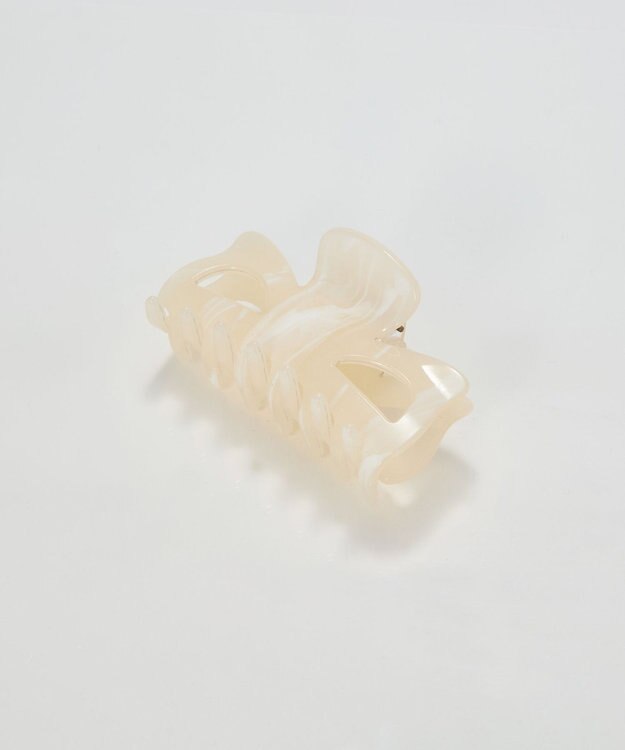 Phoebe <オンワード限定セット>【痛くないシリーズ】マーブルカラーバンスクリップ×ラインストーンパールフロートライトフィットイヤリング ホワイト