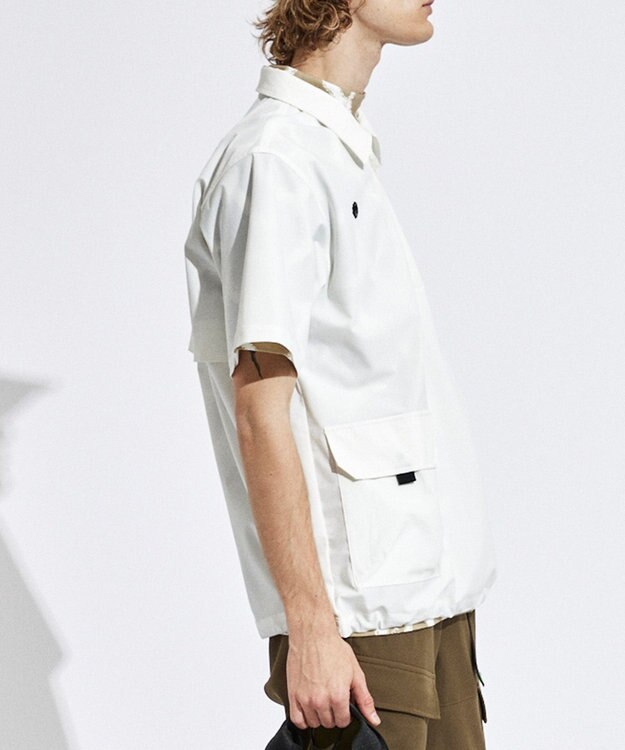 PW CIRCULUS 【機能性素材 TM ICE 使用】【MEN】ハーフジップ シャツ ホワイト系