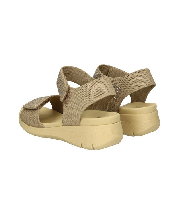 Bridget Birkin 【Round About】ラインストーンアンクルストラップサンダル ベージュ雑材