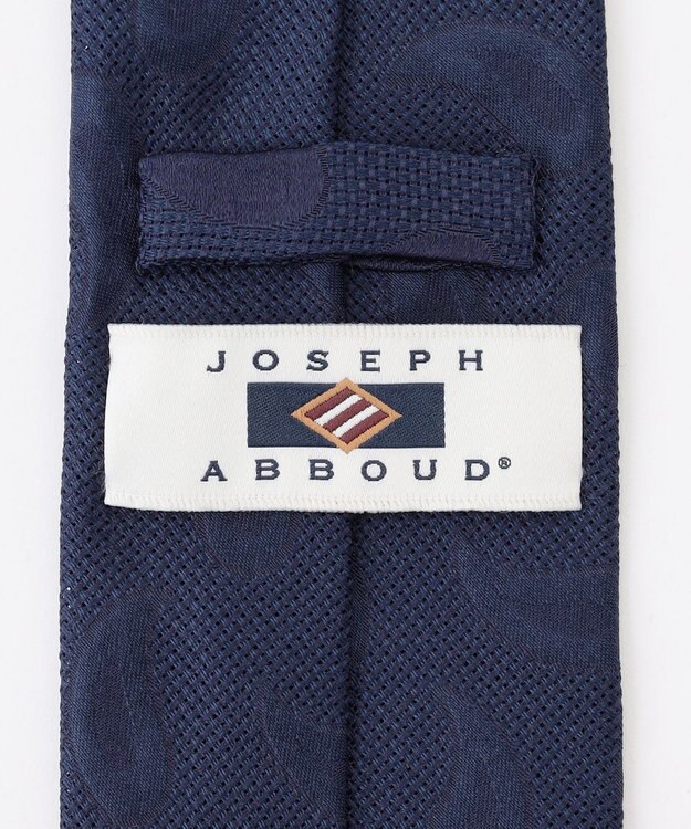 JOSEPH ABBOUD 【イタリア生地・日本製】ジャカードペイズリー ネクタイ ネイビー系