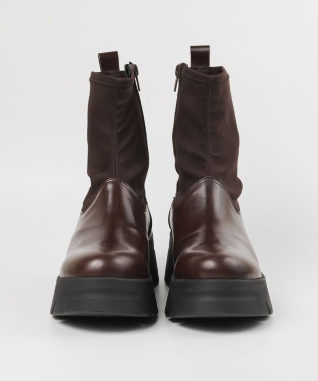 BONTRE 【BONTRE/ボントレ】厚底ストレッチミドルブーツ/40101-UA ブラウン