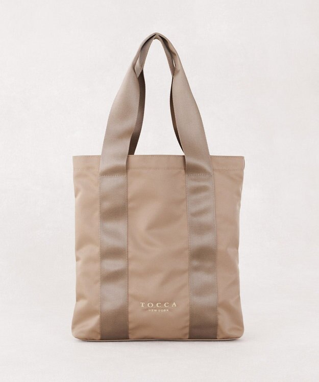 TOCCA 【アップサイクルコサージュ付き・美香＆Lovécoコラボ・数量限定・A4サイズ対応】FLOWER IN HEART BAG バッグ ベージュ×ローズ