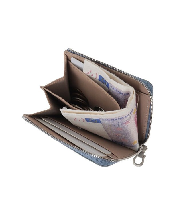 genten 【福財布】アルモニア ミニ財布 ベビーブルー